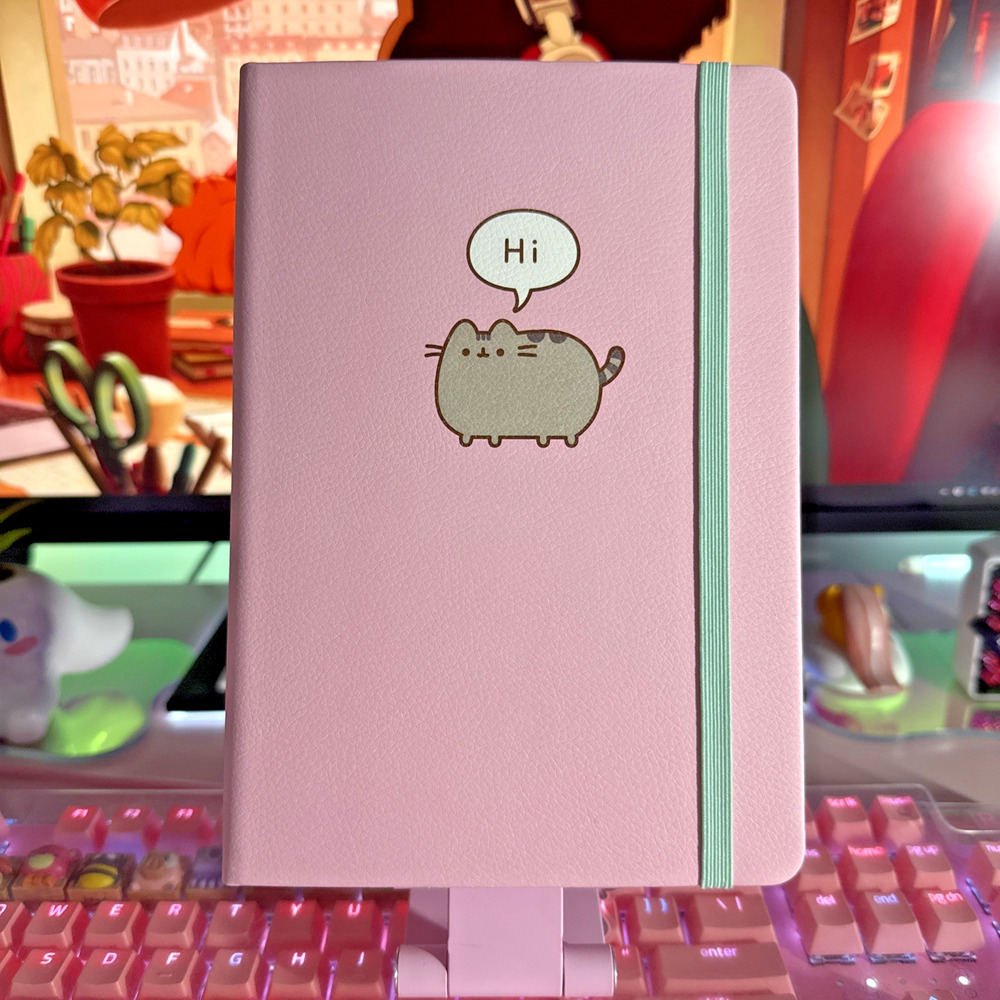 Pusheen Notebook Hi Pink Lined Journal Diary 160 Pages 2025 Casebound Elastic